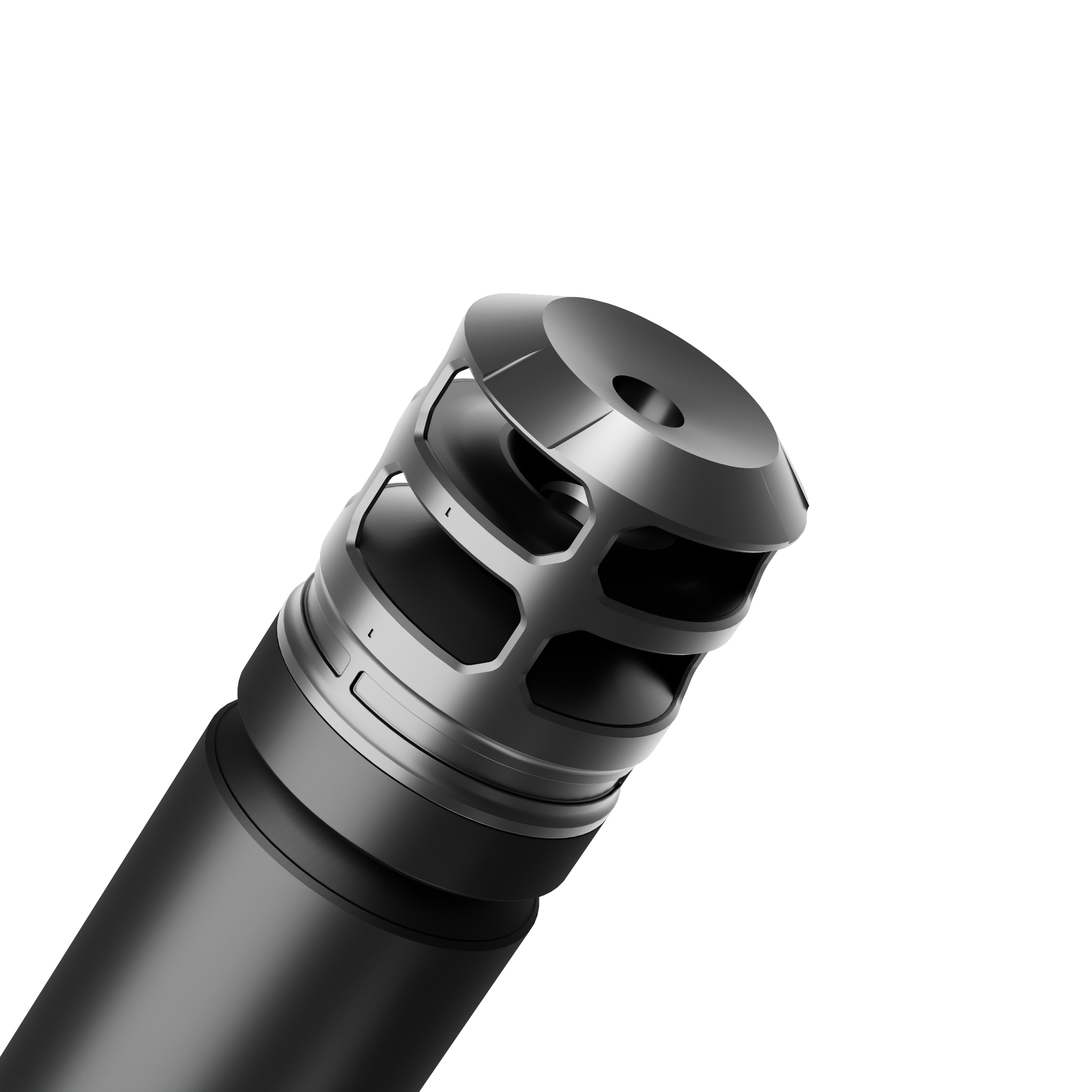 TENET suppressor single-port muzzle brake detail view