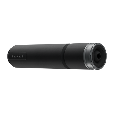 TENET VESPER suppressor three-quarter view of splined mounting interface