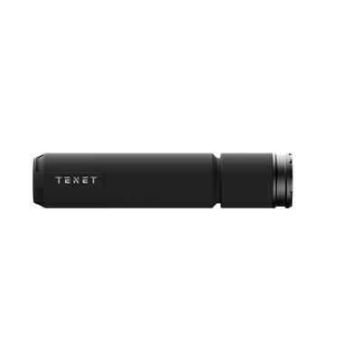 TENET VESPER 30 suppressor side profile with mounting attachment